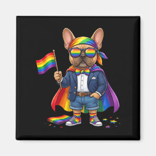 French Bulldog Lgbt Rainbow Lesbian Gay Pride Magnet