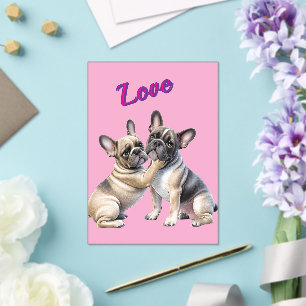 French Bulldog Liebe französische Bulldogge Acrylic Invitations