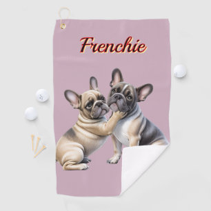 French Bulldog Liebe französische Bulldogge Golf Towel