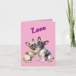 French Bulldog Liebe französische Bulldogge Holiday Card