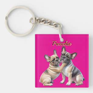French Bulldog Liebe französische Bulldogge Key Ring