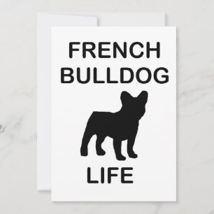 french bulldog life invitation