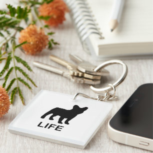 french bulldog life key ring