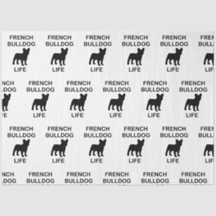 french bulldog life tissue paper