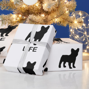 french bulldog life wrapping paper