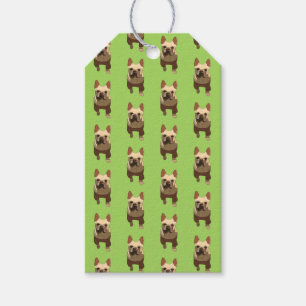 French Bulldog, Lime Green Gift Tags