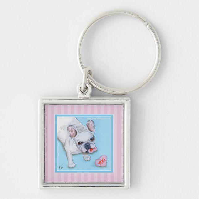 French Bulldog Love 1 Key Ring (Front)