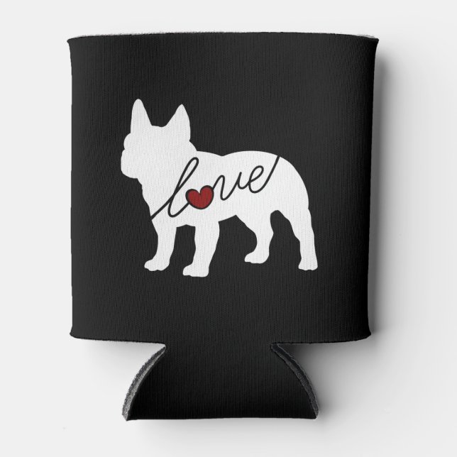 French Bulldog Love Can Cooler (Front)