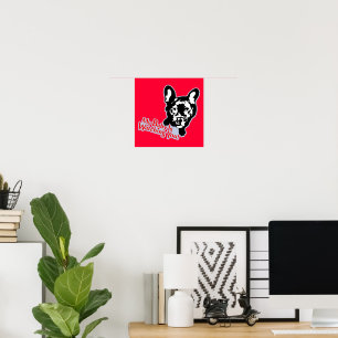 French Bulldog love Poster