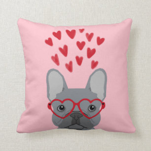 French Bulldog Love Valentines PIllow