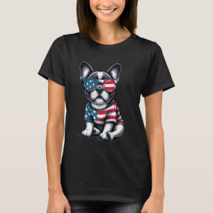 French Bulldog Lover American Day Men Women 4th of T-Shirt