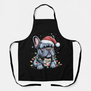 French Bulldog Lover Frenchie Christmas Hat Xmas Apron