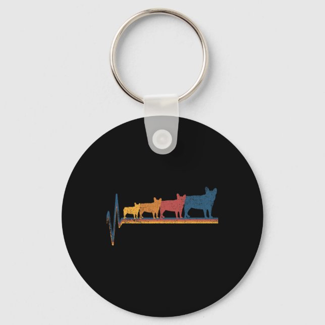 French Bulldog Lover  Key Ring (Front)
