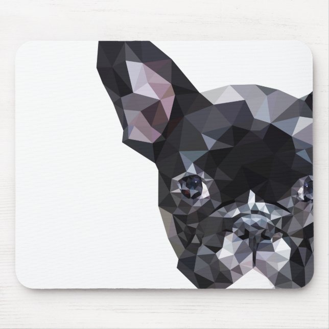 French Bulldog Low Poly Art Mouse Mat (Front)