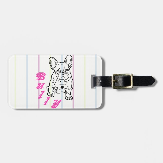 French Bulldog Luggage Tag (Front Horizontal)