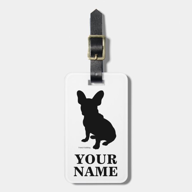 French bulldog luggage tag (Front Vertical)
