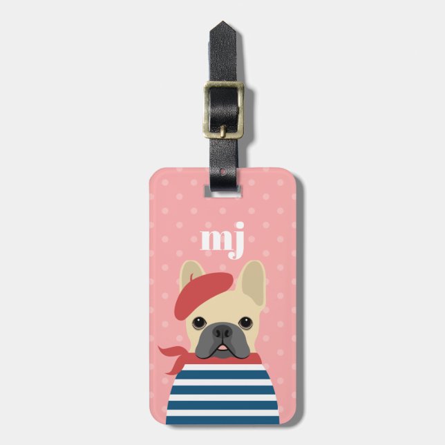 French Bulldog Luggage Tag (Front Vertical)