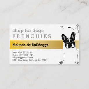 French Bulldog luxe Business Card