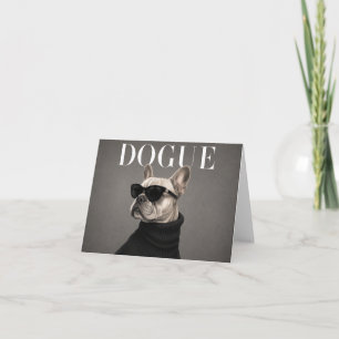 French Bulldog Luxury Fashion Portrait Dog Thank Y You Card
