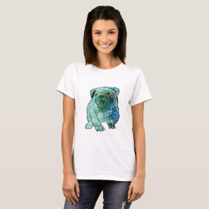 French Bulldog Mandala Art Basic T-Shirt, White T-Shirt