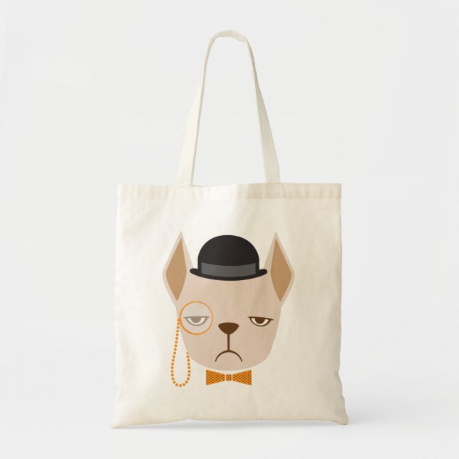 French Bulldog Mean Mug Tote Bag (Front)