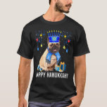 French Bulldog Menorah Hat Christmas Happy Hanukka T-Shirt<br><div class="desc">French Bulldog Menorah Hat Christmas Happy Hanukkah Jewish</div>