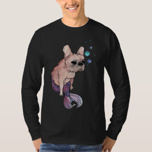 French Bulldog Mermaid Purple T-Shirt