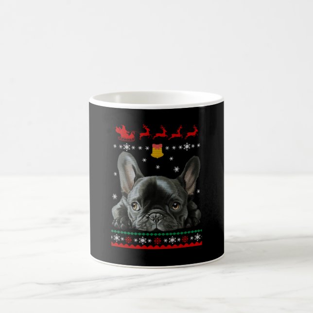 French Bulldog | Merry Christmas With Frenchie Coffee Mug (Center)