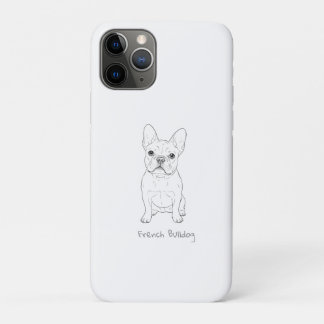 French Bulldog Minimalist Line Art - Front and Bac iPhone 11 Pro Case