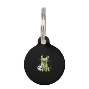 French Bulldog Miserable With Spider Gift Pet Tag