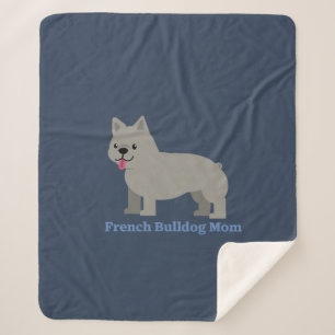 French Bulldog Mom Sherpa Blanket