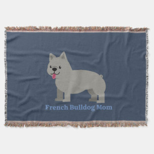 French Bulldog Mom Throw Blanket