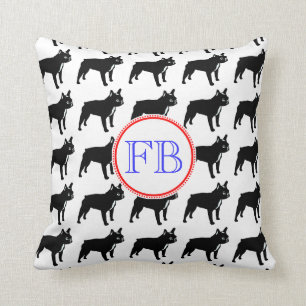 French Bulldog Monogram Cushion