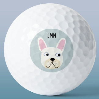 French Bulldog Monogram Golf Balls