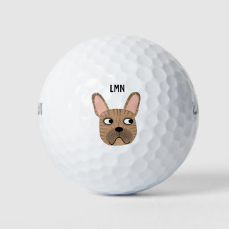 French Bulldog Monogram Golf Balls