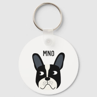 French Bulldog Monogram Key Ring