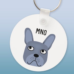 French Bulldog Monogram Key Ring