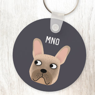 French Bulldog Monogram Key Ring