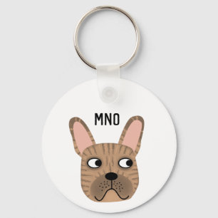 French Bulldog Monogram Key Ring