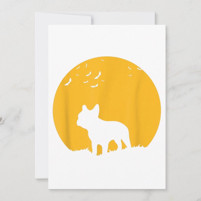 French Bulldog Moon Halloween Gift For Dog Lover Announcement (Front)