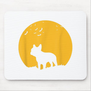 French Bulldog Moon Halloween Gift For Dog Lover Mouse Mat