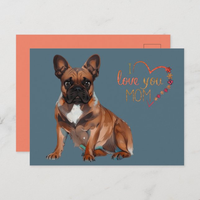 French Bulldog Mother's Day French Bulldog Postcard (Front/Back)