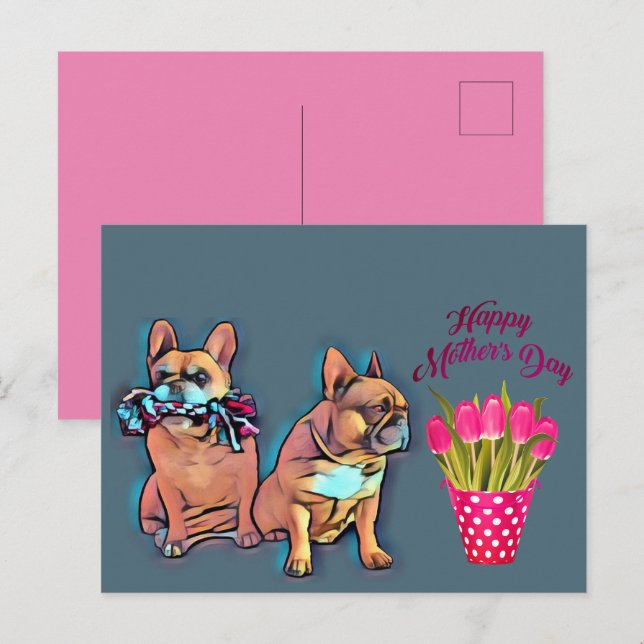 French Bulldog Mother's Day French Bulldog Postcard (Front/Back)