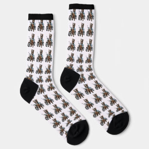 French Bulldog Motorcycle French Bulldog Socks