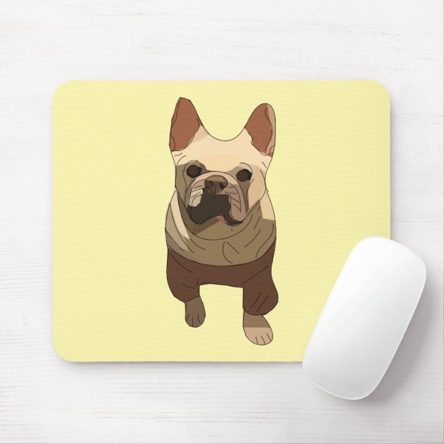French Bulldog Mouse Mat (With Mouse)