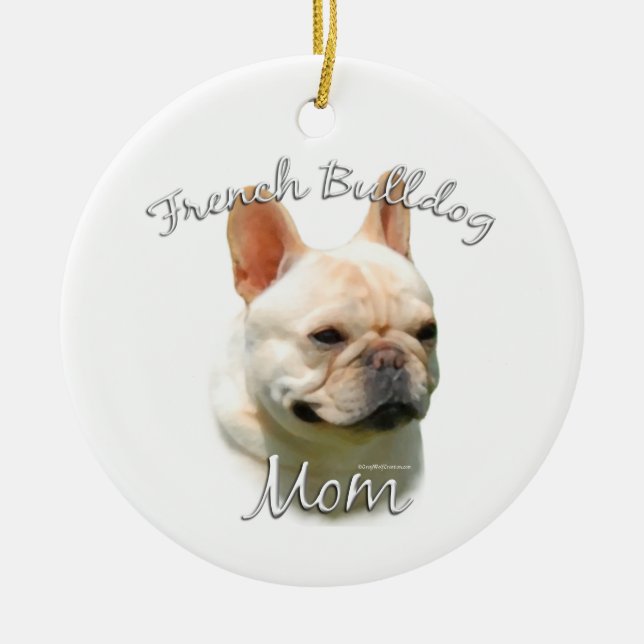 French Bulldog Mum 2 Ceramic Tree Decoration (Front)
