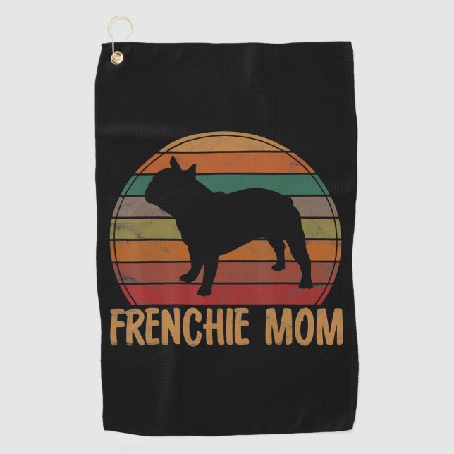 French Bulldog Mum Gift Dog Pet Frenchie Mama Golf Towel (Front)