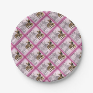 French Bulldog Mum Poem Paper Plate