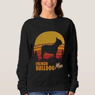 French Bulldog Mum Vintage Retro Sweatshirt