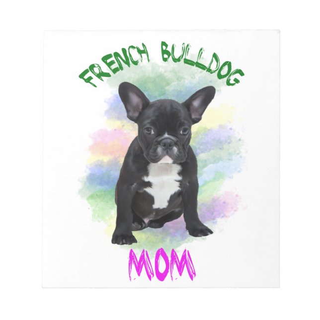 French Bulldog Mum Water Colour Oil Painting Art Notepad (Front)